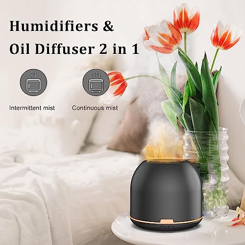 Flame-Light Aroma Diffuser,Ultrasonic Aromatherapy Diffuser with Auto-Off Function Timers