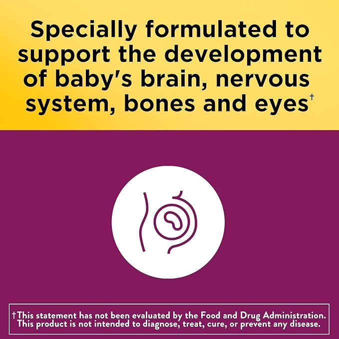 Nature Made Prenatal Multi Folic Acid + 200mg DHA, Prenatal Vitamin and Mineral Supplement