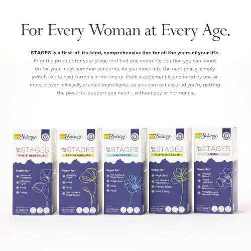 Solaray Perimenopause her Life Stages - Perimenopause Supplements Women - Hot Flashes