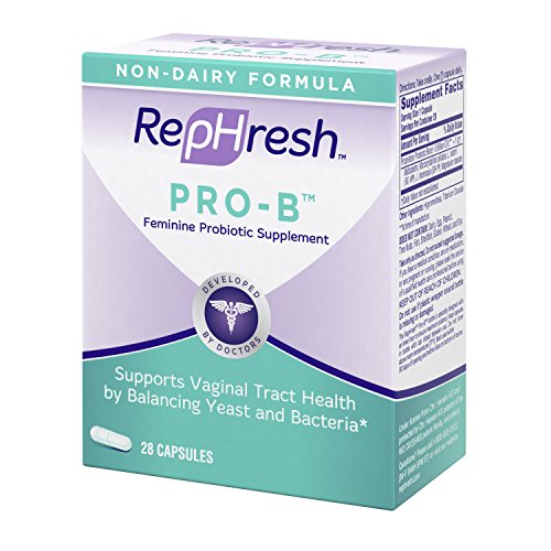 NEW RepHresh Pro-B Feminine Probiotic Supplement Non- Dairy Formula/Vegetarian Capsule, 28ct