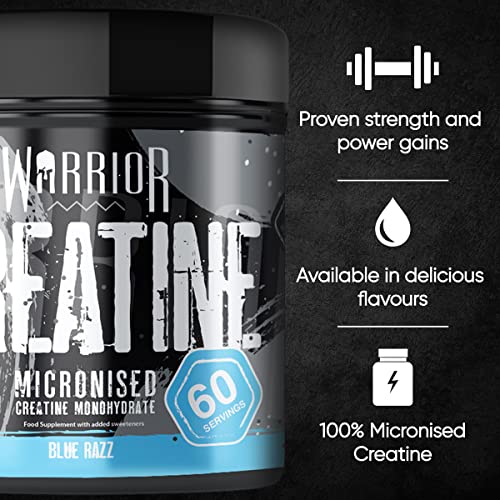 Warrior Creatine Monohydrate Powder – 300g – Micronised for Easy Mixing
