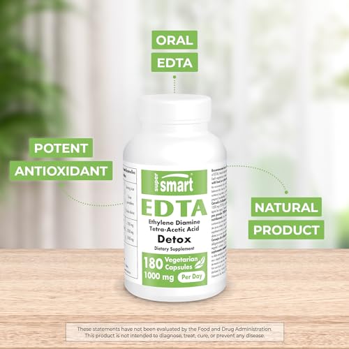 Supersmart - EDTA 1000mg per Day - Calcium Disodium EDTA Supplement | Non-GMO