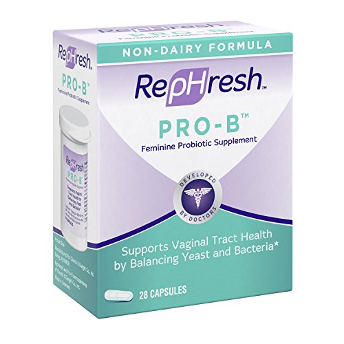 NEW RepHresh Pro-B Feminine Probiotic Supplement Non- Dairy Formula/Vegetarian Capsule, 28ct