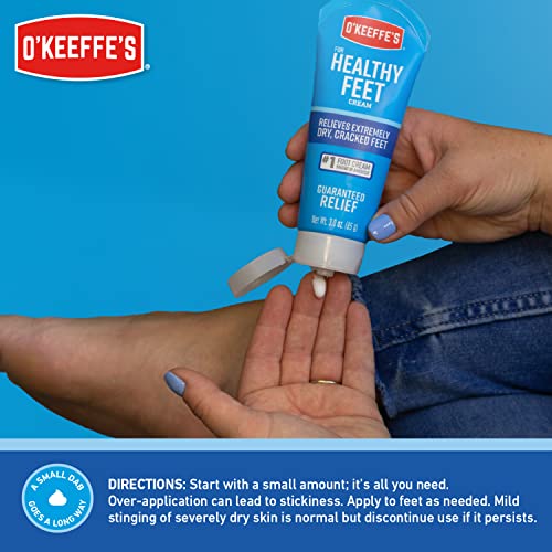 O'Keeffe's for Healthy Feet Foot Cream, Guaranteed Relief for Extremely Dry, Cracked Feet