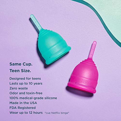 Saalt Teen Menstrual Cup - Best Sensitive Reusable Cup - Wear for 12 Hours - Tampon and Pad Alternative