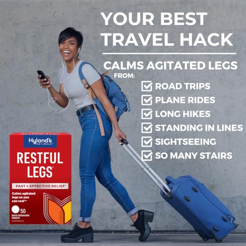 Hyland's Naturals Restful Legs Tablets, Natural Itching, Crawling, Tingling & Leg Jerk Relief, Quick Dissolving