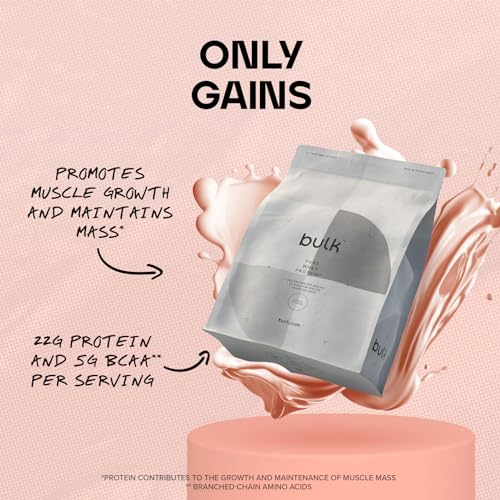 Bulk Pure Whey Protein Powder Shake, Berries and Cream, 1 kg, Packaging May Vary