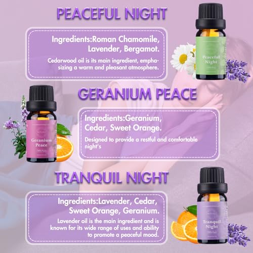 WECONA Essential Oils for Diffusers For Home - Dreamland Slumber Aromatherapy Oils Set