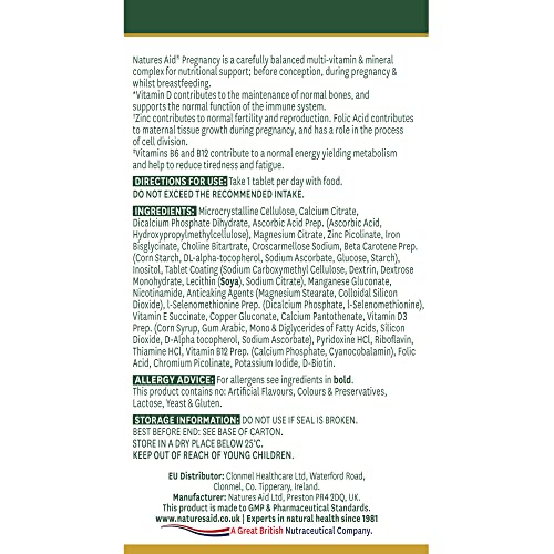 Natures Aid Prenatal Support , 60 Tablets