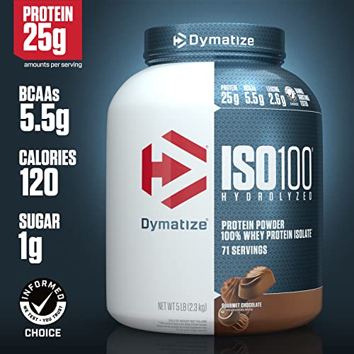 Dymatize ISO100 Hydrolyzed Protein Powder, 100% Whey Isolate Protein, 25g of Protein