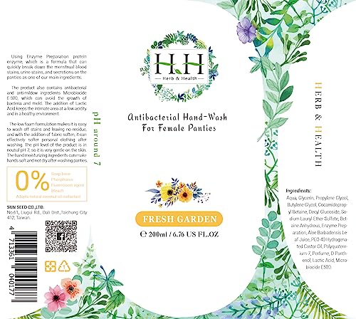 Feminine Wash+Panties Stain Remover Detergent - Natural Essential Oil Scent Vaginal Wash Women