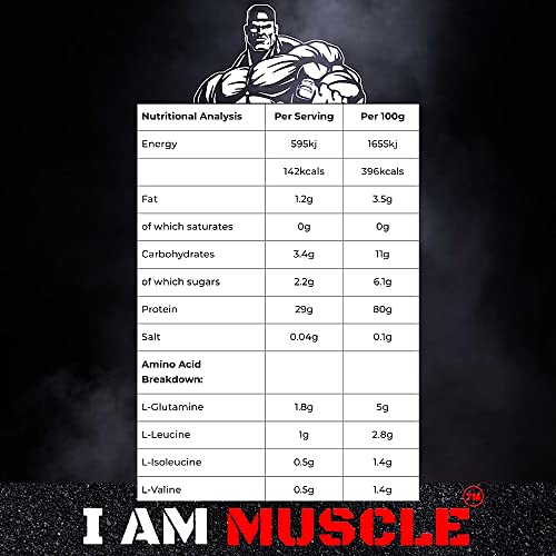 Ultimate Whey Protein + BCAA’s Powder, Premium High Protein Isolate, Enhance Lean Muscle Mass and Recovery, 1kg