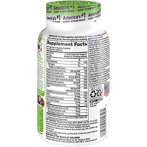 Vitafusion, PreNatal, Adult Gummies, Assorted Flavors - 90 gummies, Pack of 2