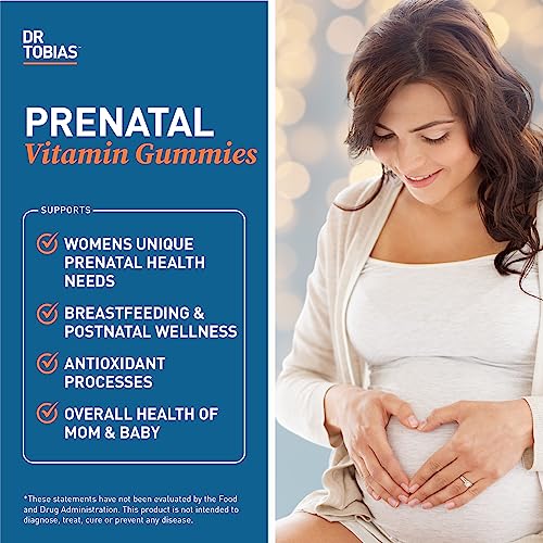 Dr. Tobias Prenatal Vitamin Gummy – Iron Free Prenatal Vitamins with DHA and Folic Acid – Good Source