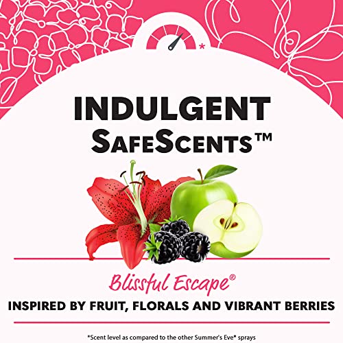 Summer's Eve Refresher Mist, Feminine Spray Reduces Odor, Blissful Escape, Body Spray for Women