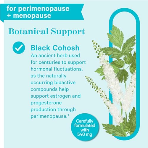Pink Stork Black Cohosh Supplements for Women - Perimenopause & Menopause Support