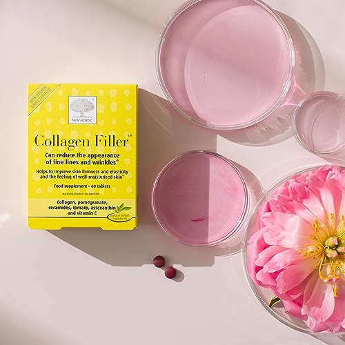 New Nordic Skin Care Collagen Filler 60 Tablets - Reduce The Formation of Wrinkles with Marine Collagen