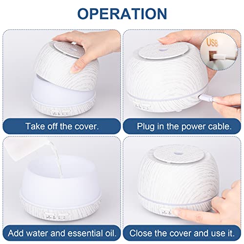 SEEDSEEL 300ML Essential Oil Diffuser, Remote Control Cool Mist Air Aromatherapy Diffuser