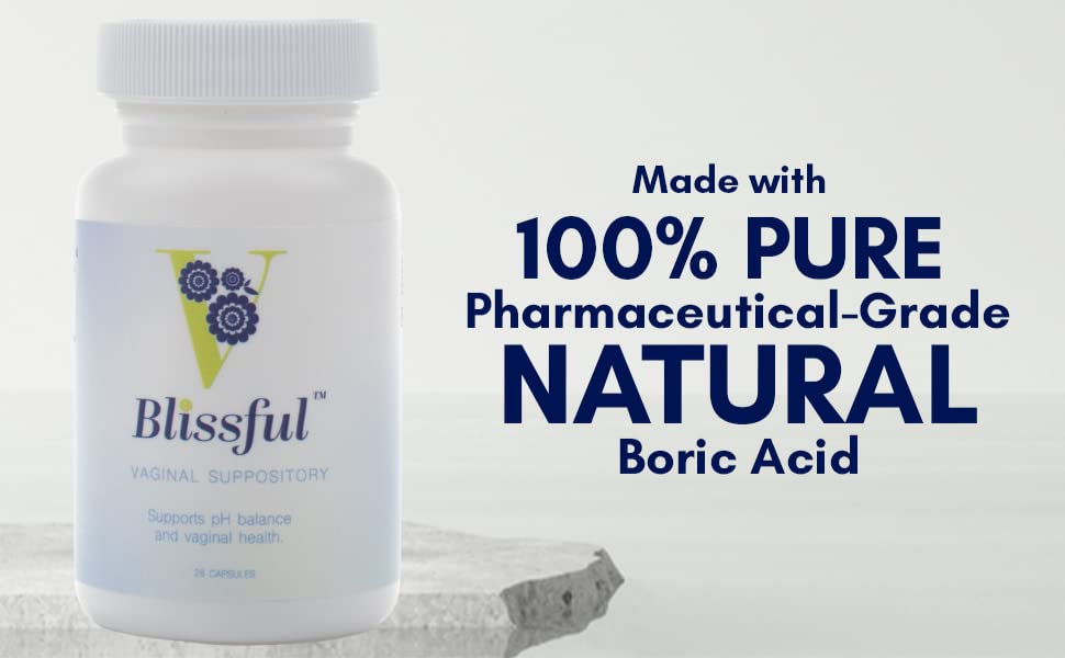 V Blissful Boric Acid Suppository & Soothing Vaginal Solution for Yeast Infection & Bacterial Vaginosis