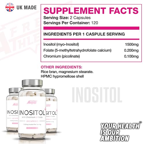 Myo-Inositol Capsules by Freak Athletics - Inositol Capsules with Chromium & Folate