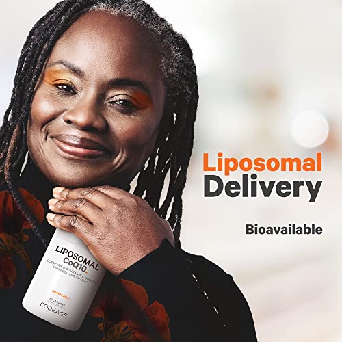 Codeage Liposomal CoQ10 Supplement - Vitamin E Isomers Tocopherols - 125mg Coenzy