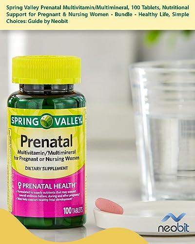 Spring Valley Prenatal Multivitamin/Multimineral, 100 Tablets, Nutritional Support