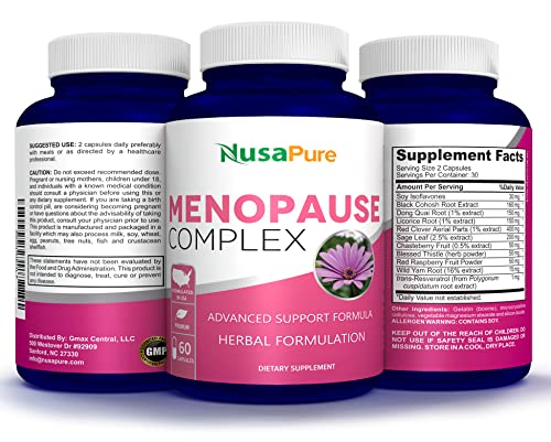 NusaPure Menopause Complex : Black Cohosh and Herbal Ingredients - 60 Capsules