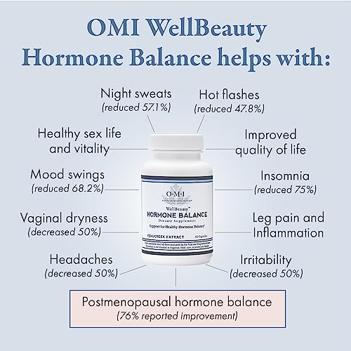 OMI WELLBEAUTY Hormone Balance for Women, Menopause Supplement, Hot Flash, Stress and Sleep Support