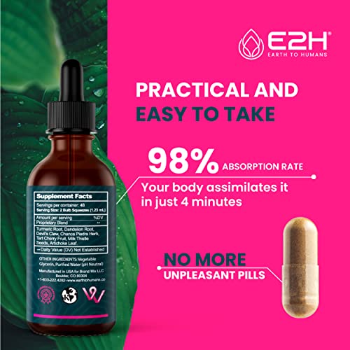 E2H Uric Acid Support Supplement - Tart Cherry and Devil’s Claw - Supports Uric Acid Health