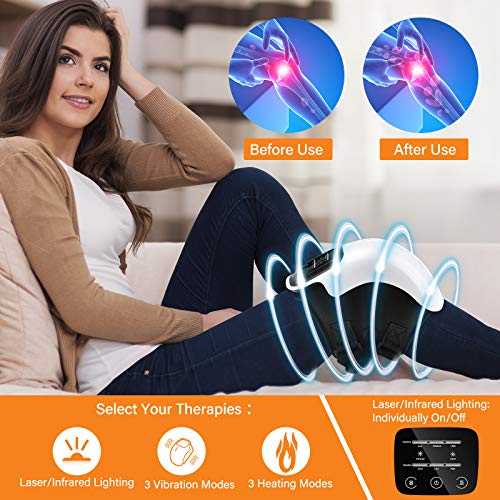 FORTHiQ Cordless Knee Massager, FDA Registered, Infrared Heat and Vibration Knee Pain Relief