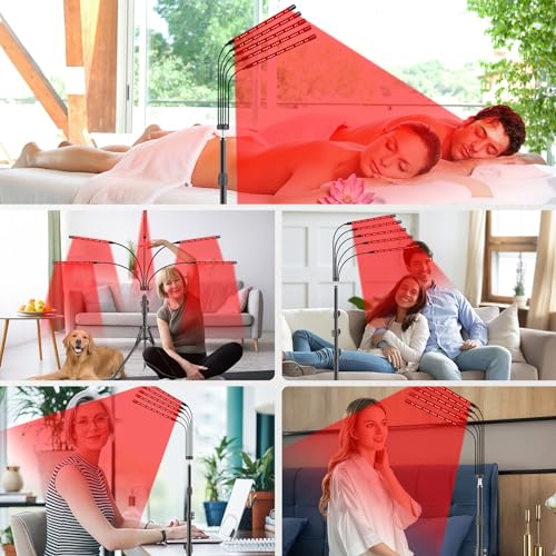 Red Light Therapy Lamp, 150 LEDs Infrared Light Therapy with Adjustable Stand - 660nm Redlight