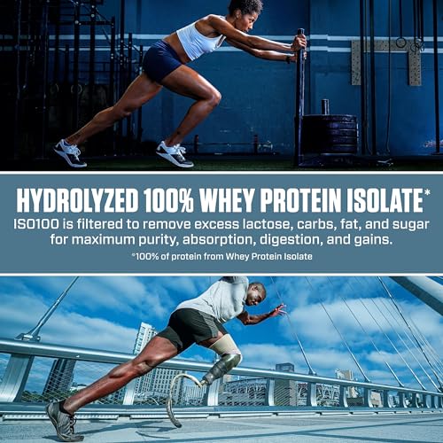 Dymatize ISO 100 Whey Protein Powder with 25g of Hydrolyzed 100% Whey Isolate