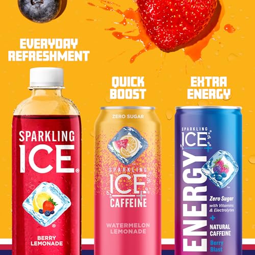 Sparkling Ice, Berry Lemonade Sparkling Water, Zero Sugar Flavored Water, with Vitamins