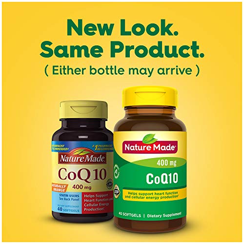 Nature Made CoQ10 400mg, Dietary Supplement for Heart Health Support, 40 Softgels