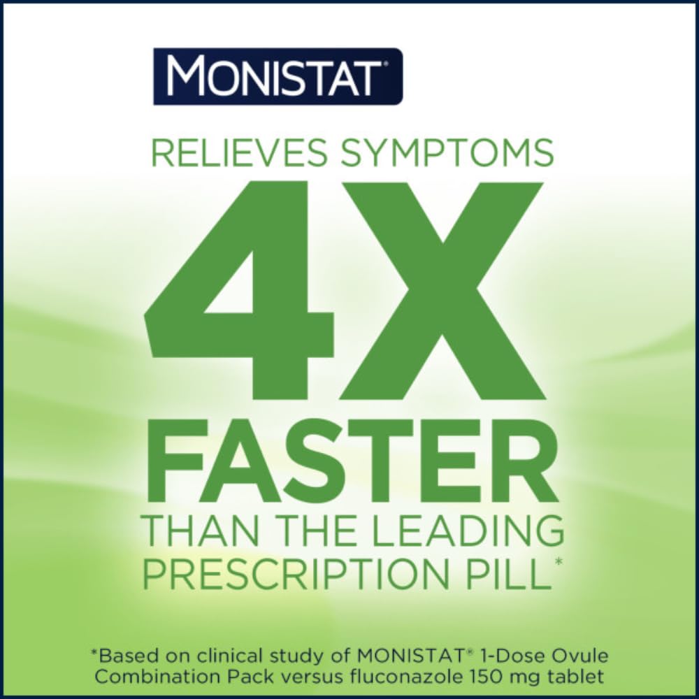 Monistat 3 Vaginal Cream, 3-Day Treatment Combination Pack, 3 Ovule Inserts and External Cream