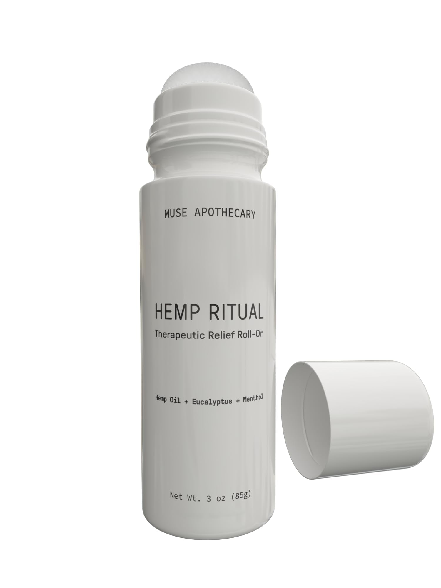 Muse Apothecary Hemp Ritual - Roll-On, USDA Certified Organic Hemp Seed Oil, Post-Workout Recovery, Muscle & Joint, Tension & Discomfort