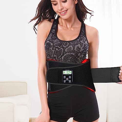 TUOYR Cordless Red Light Therapy Belt for Back Pain Relief with 10000mAH Power Bank