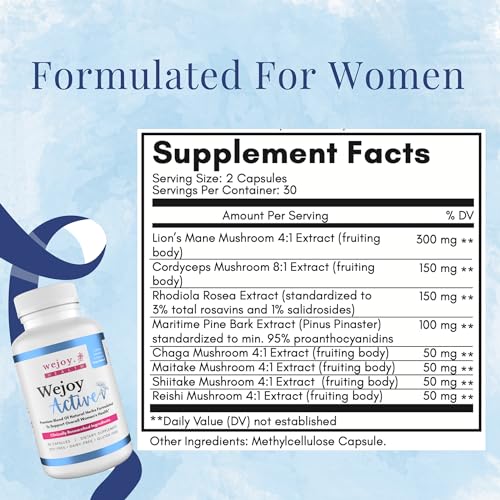 WEJOY. Active - Helps With Brain Fog, Joint Pain, Memory, Immunity And Clarity, Menopause Supplements