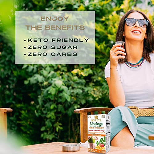 Hyleys Tea Moringa Oleifera with Mango Flavor - 25 Tea Bags (Miracle Tree Tea)