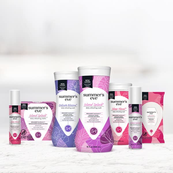 Summer's Eve Delicate Blossom Daily Refreshing Feminine Wash, Removes Odor, pH balanced, 15 fl oz