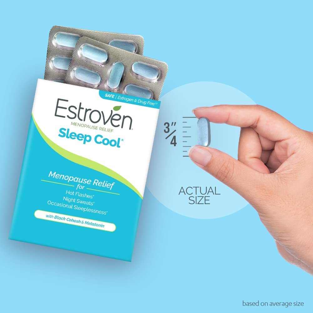 Estroven Sleep Cool for Menopause Relief, 30 Ct, Sleep Support Supplement