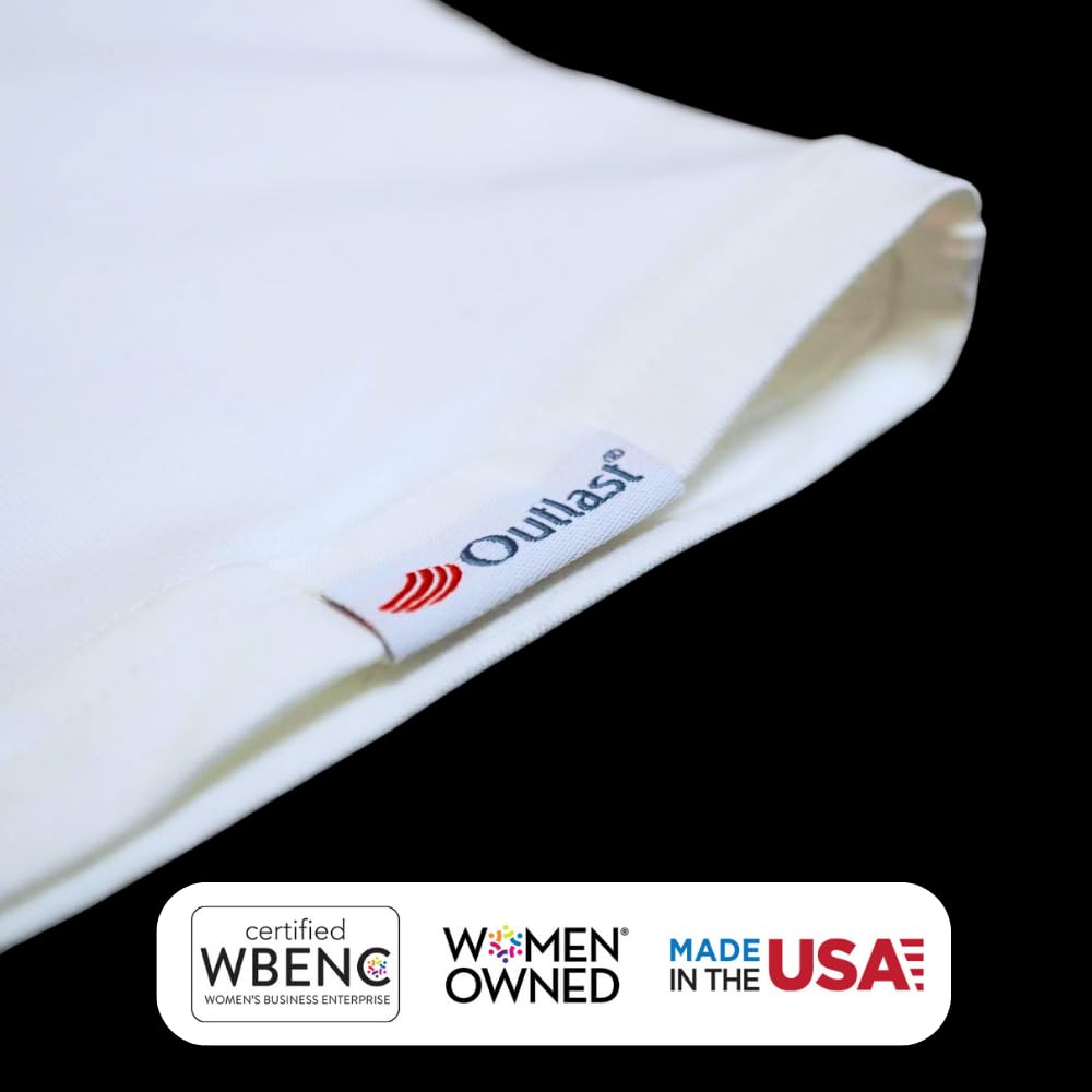 tempagenix - Women's Temperature Regulating Menopause T-Shirt, Short Sleeve, Absorbs, Stores