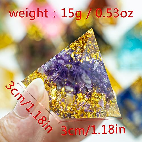 Mini Natural Crystal Pyramid Energy Generator Quartz Amethyst Reiki Healing Crystal Chakra