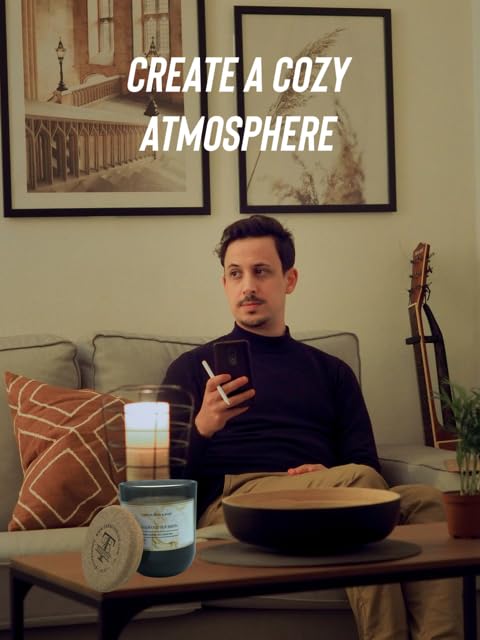 Sandalwood Bourbon Non-Toxic Candles | Natural Candles for Men |Aromatherapy Candle Relaxing