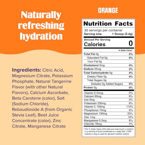Ultima Replenisher Daily Electrolyte Drink Mix – Orange, 30 Servings – Hydration Powder