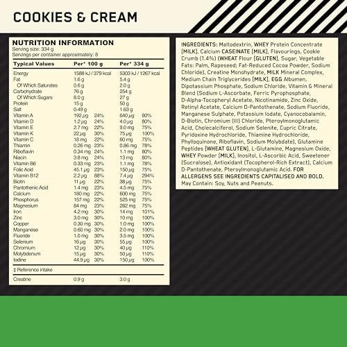 Optimum Nutrition Serious Mass Protein Powder High Calorie Weight Gainer