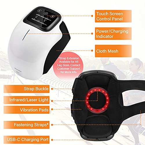 FORTHiQ Cordless Knee Massager, FDA Registered, Infrared Heat and Vibration Knee Pain Relief