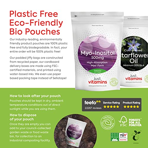 Myo-Inositol Capsules - 500mg x90 Capsules - Pure Premium Quality Myo Inositol Vitamin