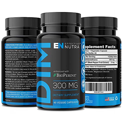 Effective Nutra Dim Supplement 300mg Capsule - Extra Strength Diindolylmethane DIM