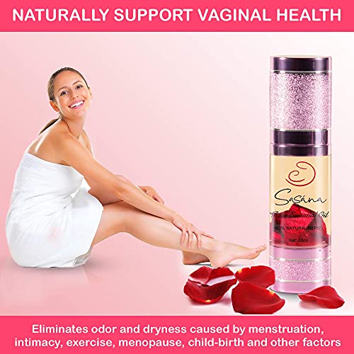 SASÁNA All Natural Feminine Spray - Effective Relief from Dryness, BV, Itch - 100% Organic Yoni Oil